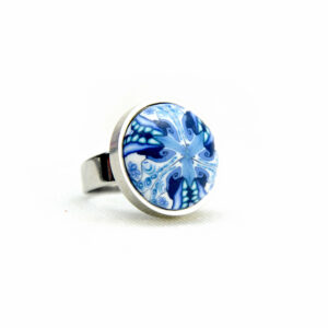 Anillo, artesanal, artesanía, millefiori, caleidoscopio, colores, japón