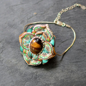 pulsera artesanal cantabria semipreciosa ojo de tigre